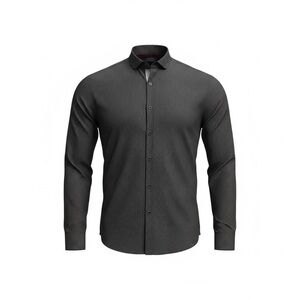 Alex Vando Premium Button-Down Shirt – Men’s 2XL – Black & White Patterned